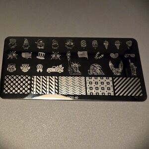 nail art stamping plate resin art craft WH-40 patriotic Statue of Liberty  eagle